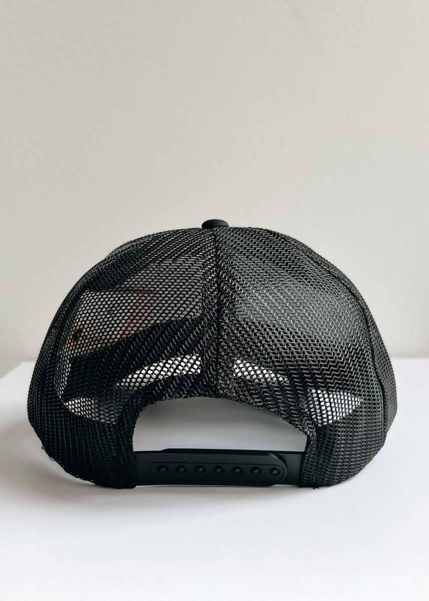 Chicago Script Trucker Hat - Black - Image 4