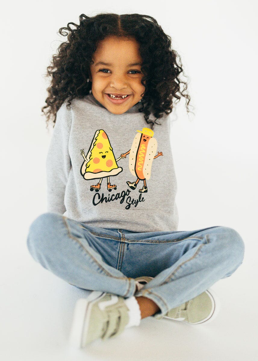 Chicago Style Toddler Sweatshirt - Heather Grey - Image 5