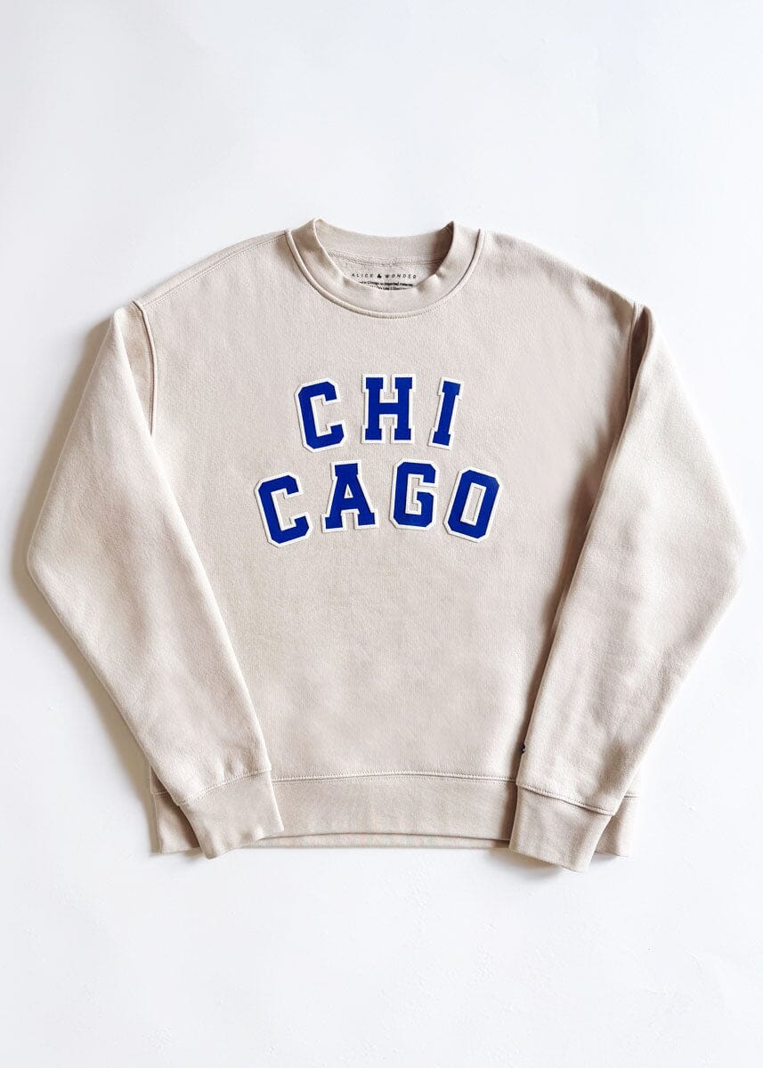 Chicago Varsity Sweatshirt - Ivory & Blue - Image 2
