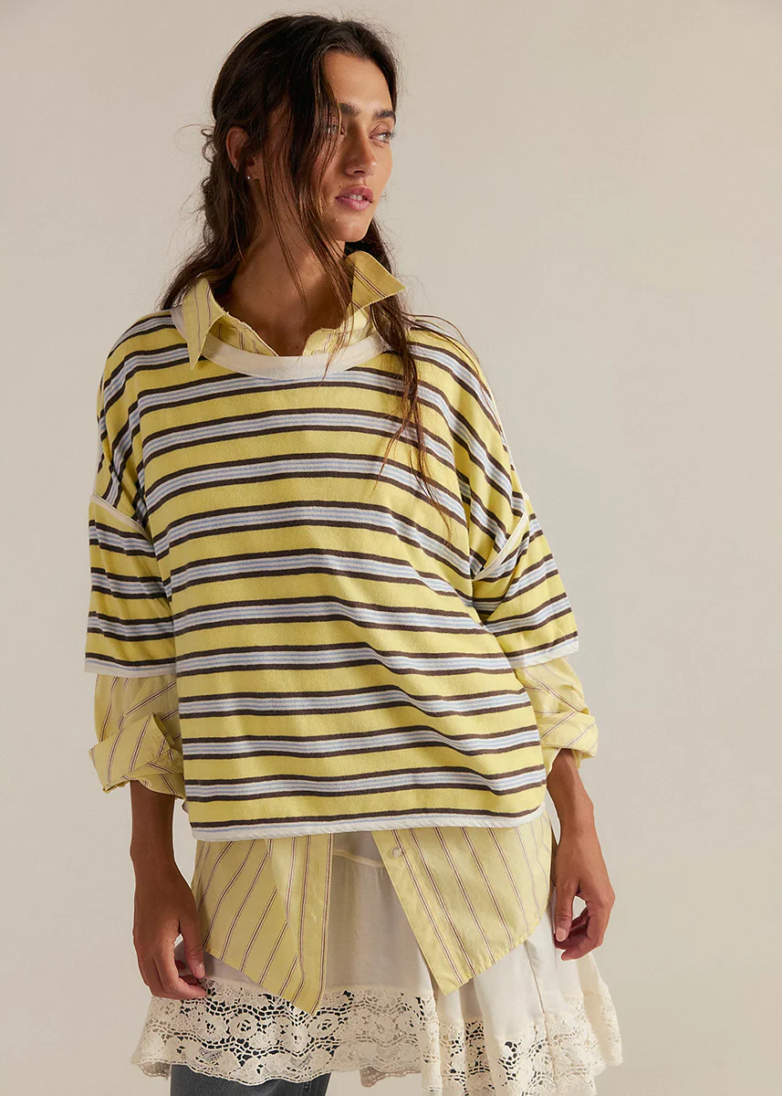 Clean Rugby Tee - Yellow Combo - Image 3