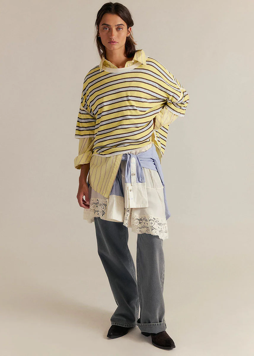 Clean Rugby Tee - Yellow Combo - Image 4