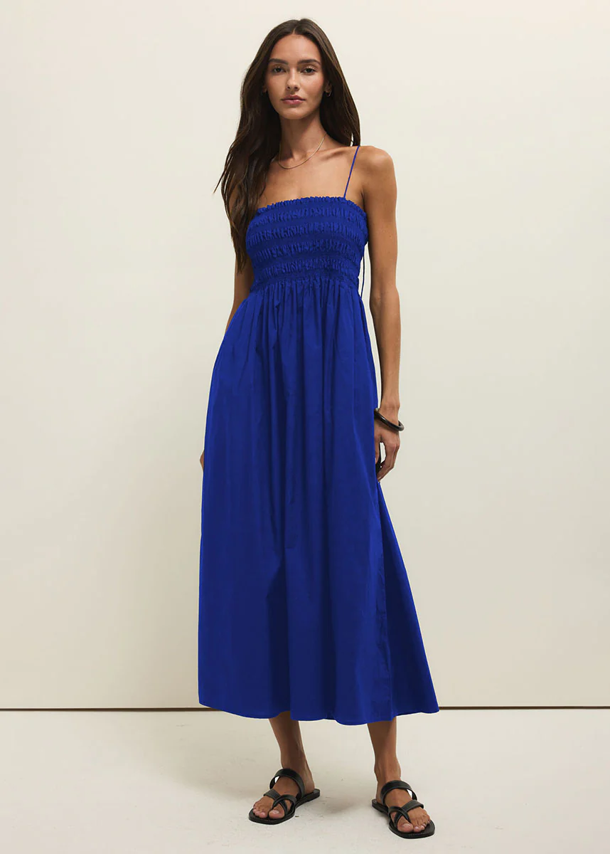 Cornelia Poplin Midi Dress - Nautical