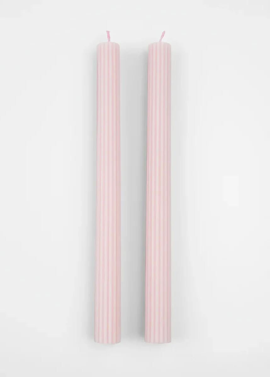 Cotton Candy Pink Table Candles - Image 3