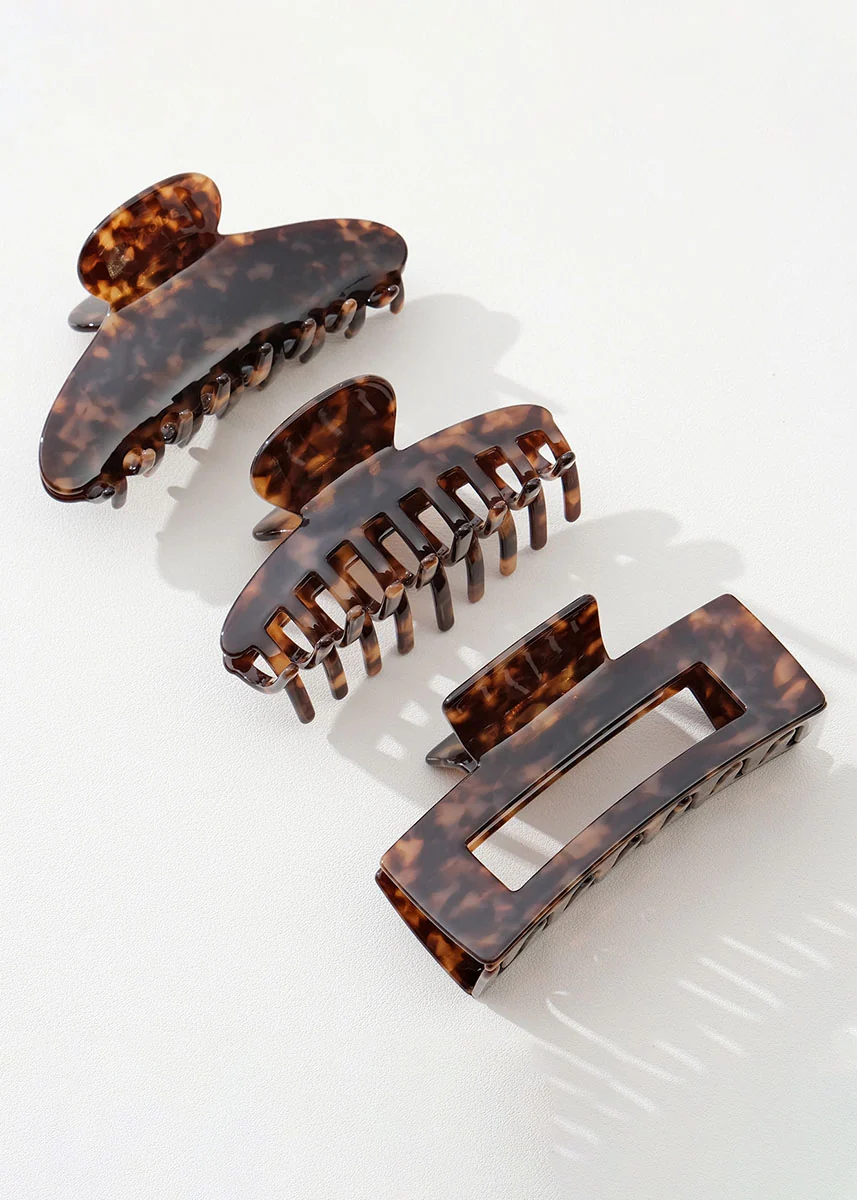 Deep Tortoise Large Claw Clips