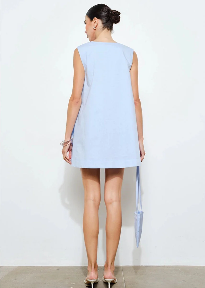 Delia Swing Mini Dress - Light Blue - Image 3