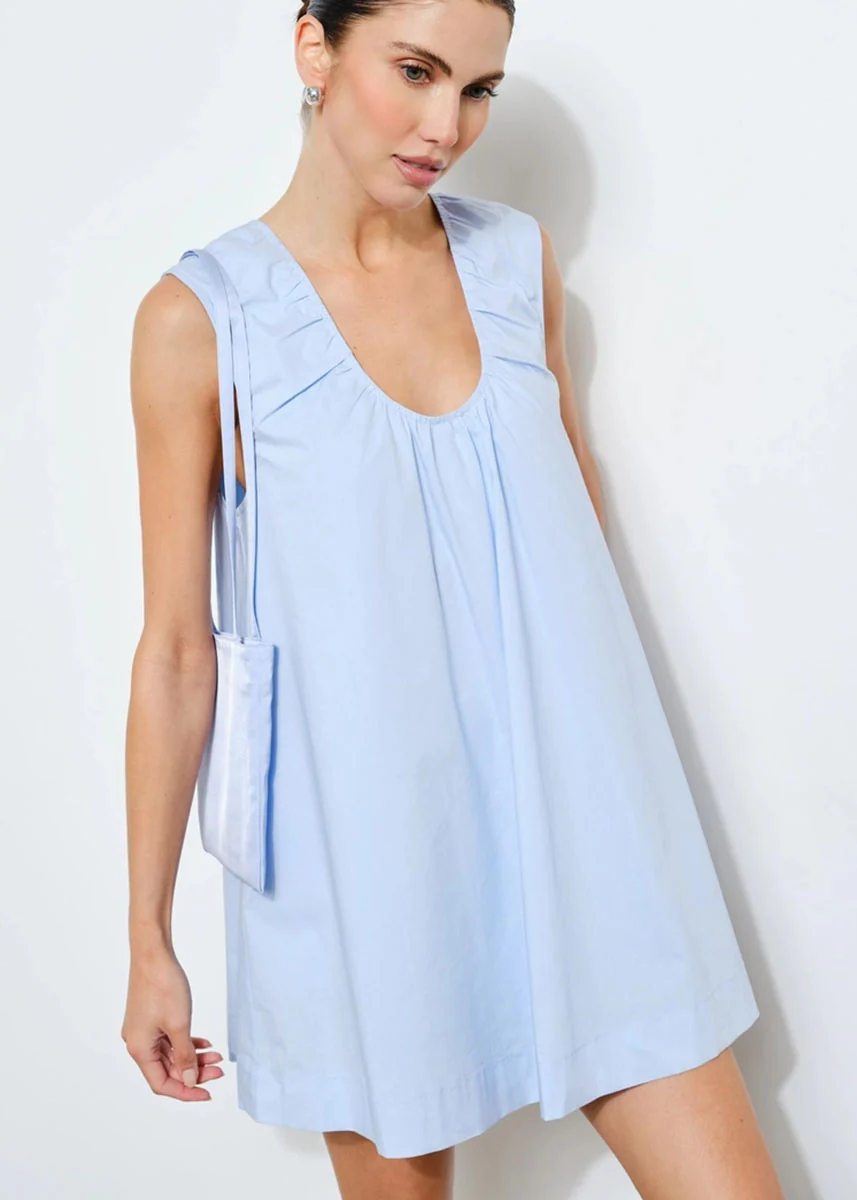 Delia Swing Mini Dress - Light Blue - Image 4