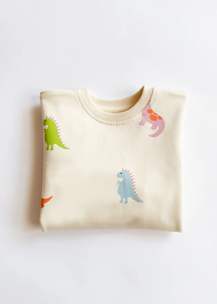 Dinosaur Terry Oversized Sweatshort Set - Image 5