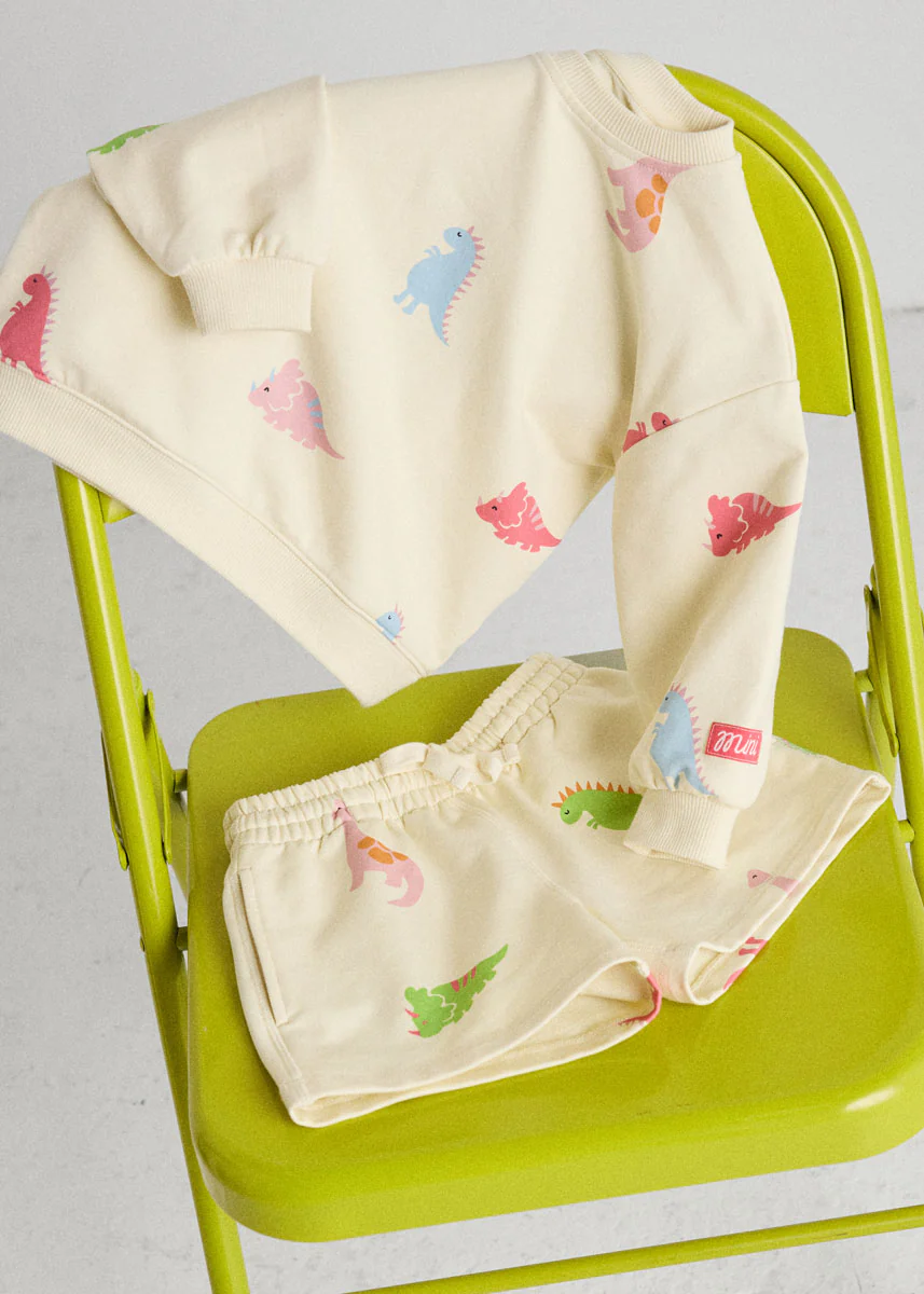 Dinosaur Terry Oversized Sweatshort Set - Image 7