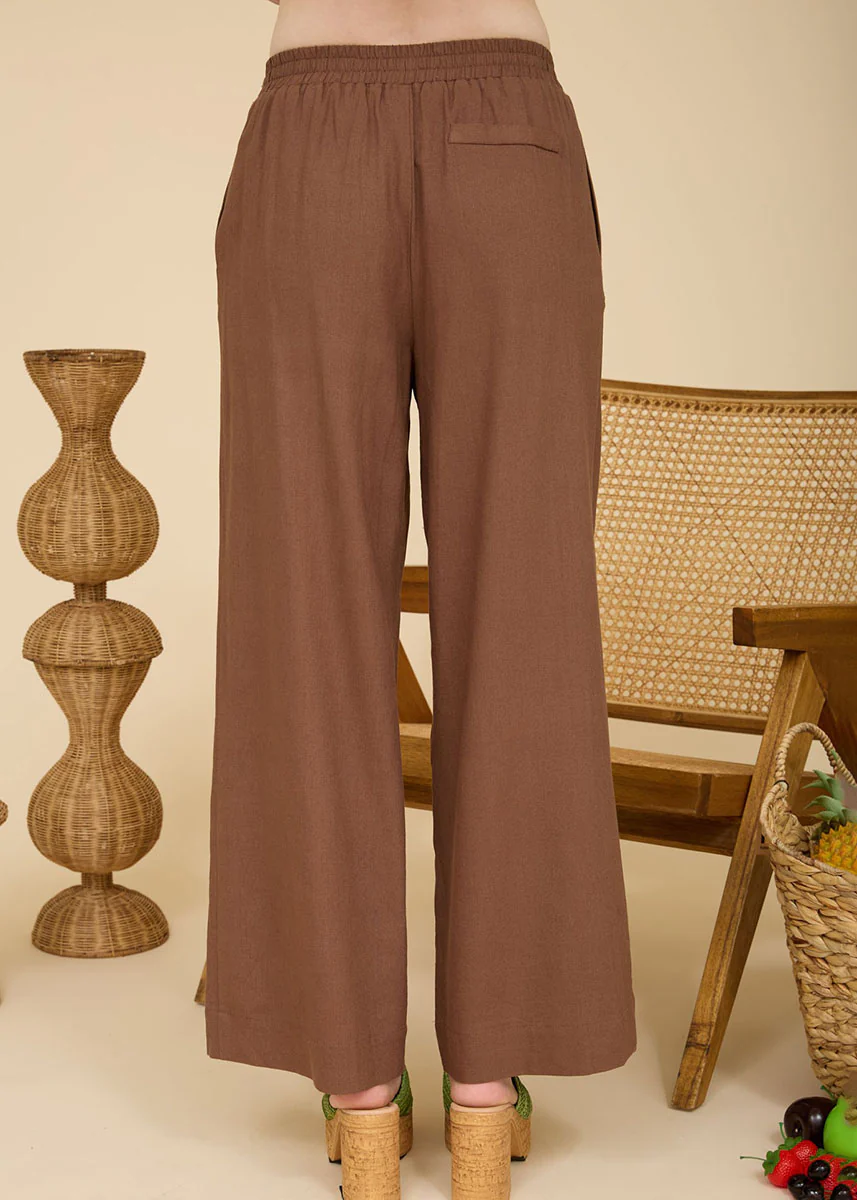 Esme Woven Pant - Brown - Image 4