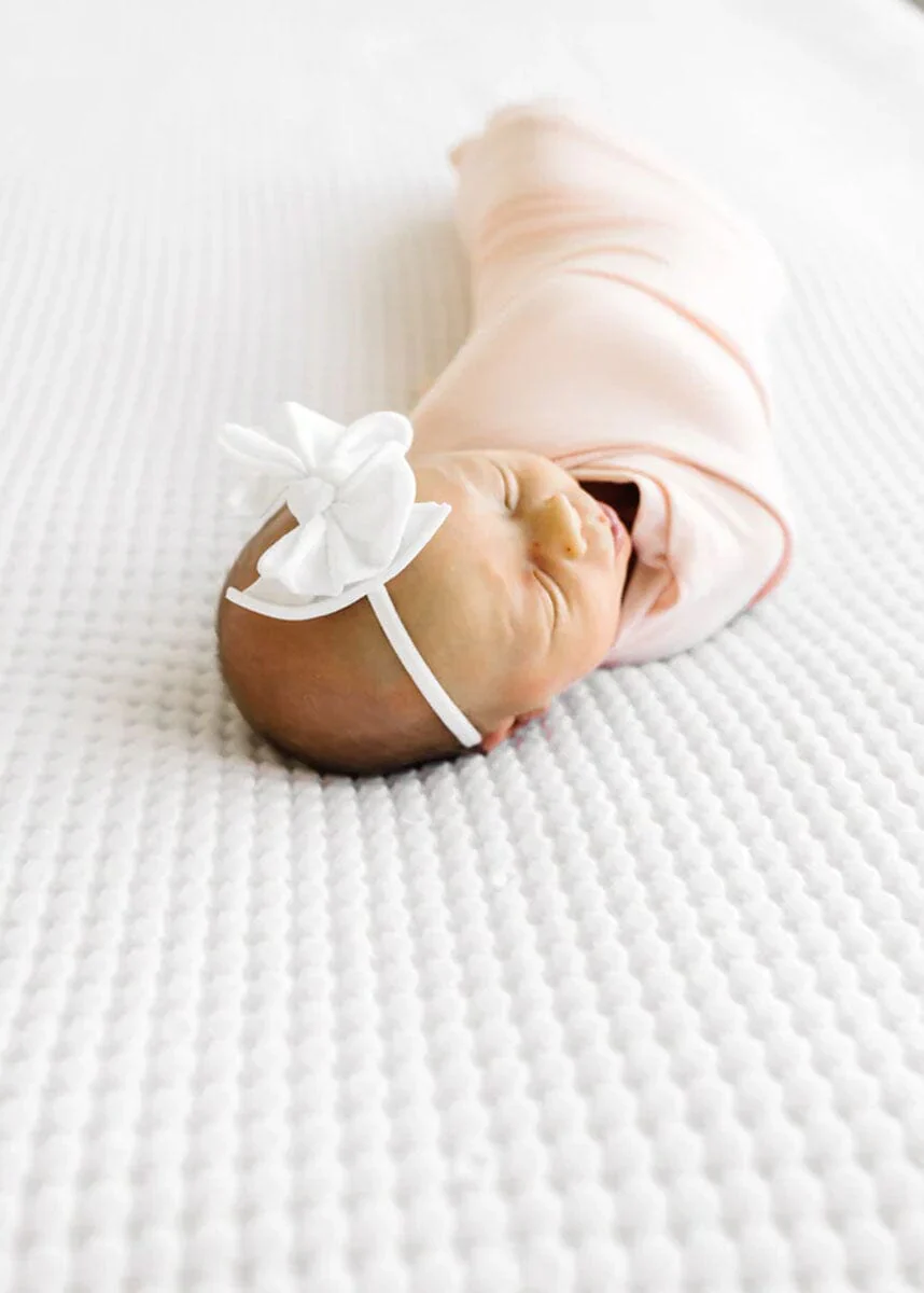 Fab Skinny Nylon Bow Headband - White - Image 3