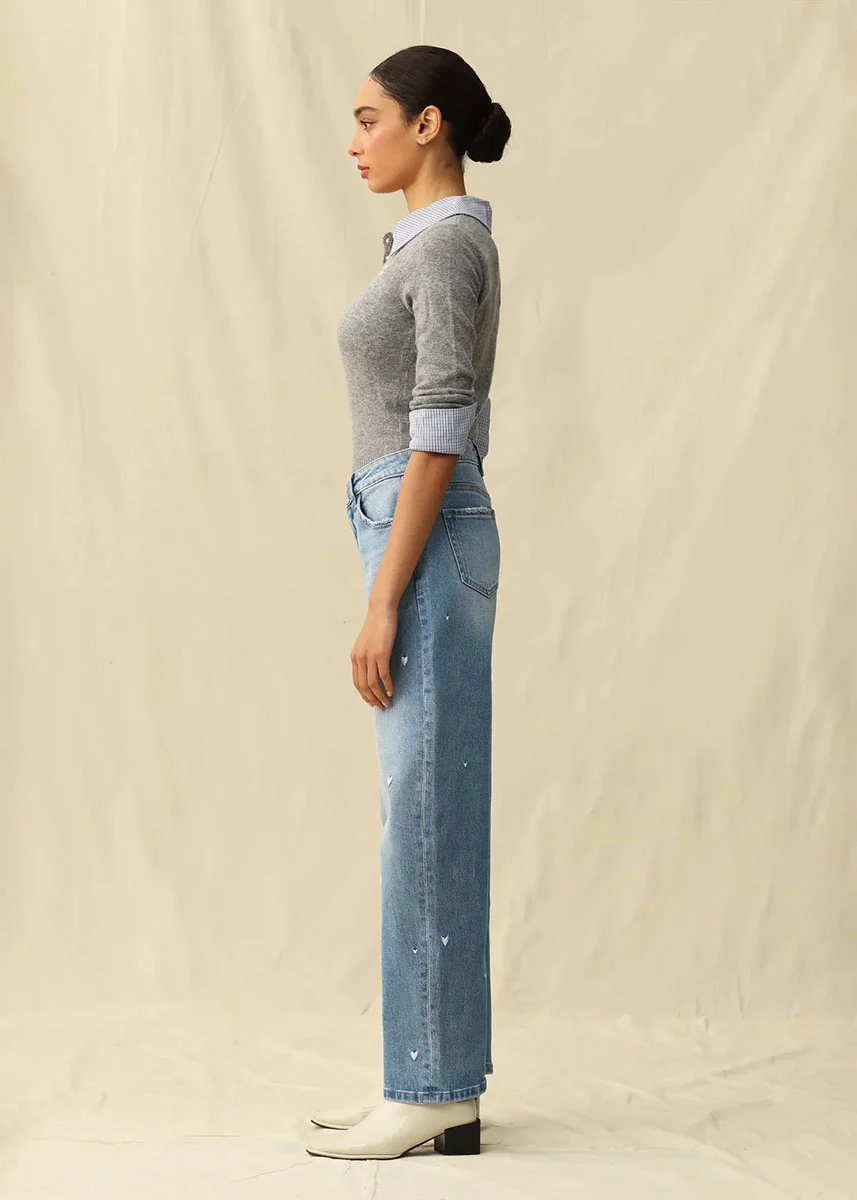 Flora Mid-Rise Barrel - Medium Blue - Image 2