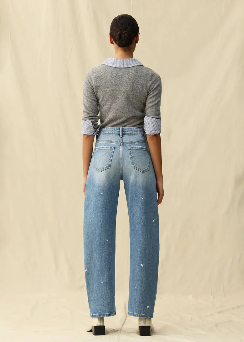 Flora Mid-Rise Barrel - Medium Blue - Image 4