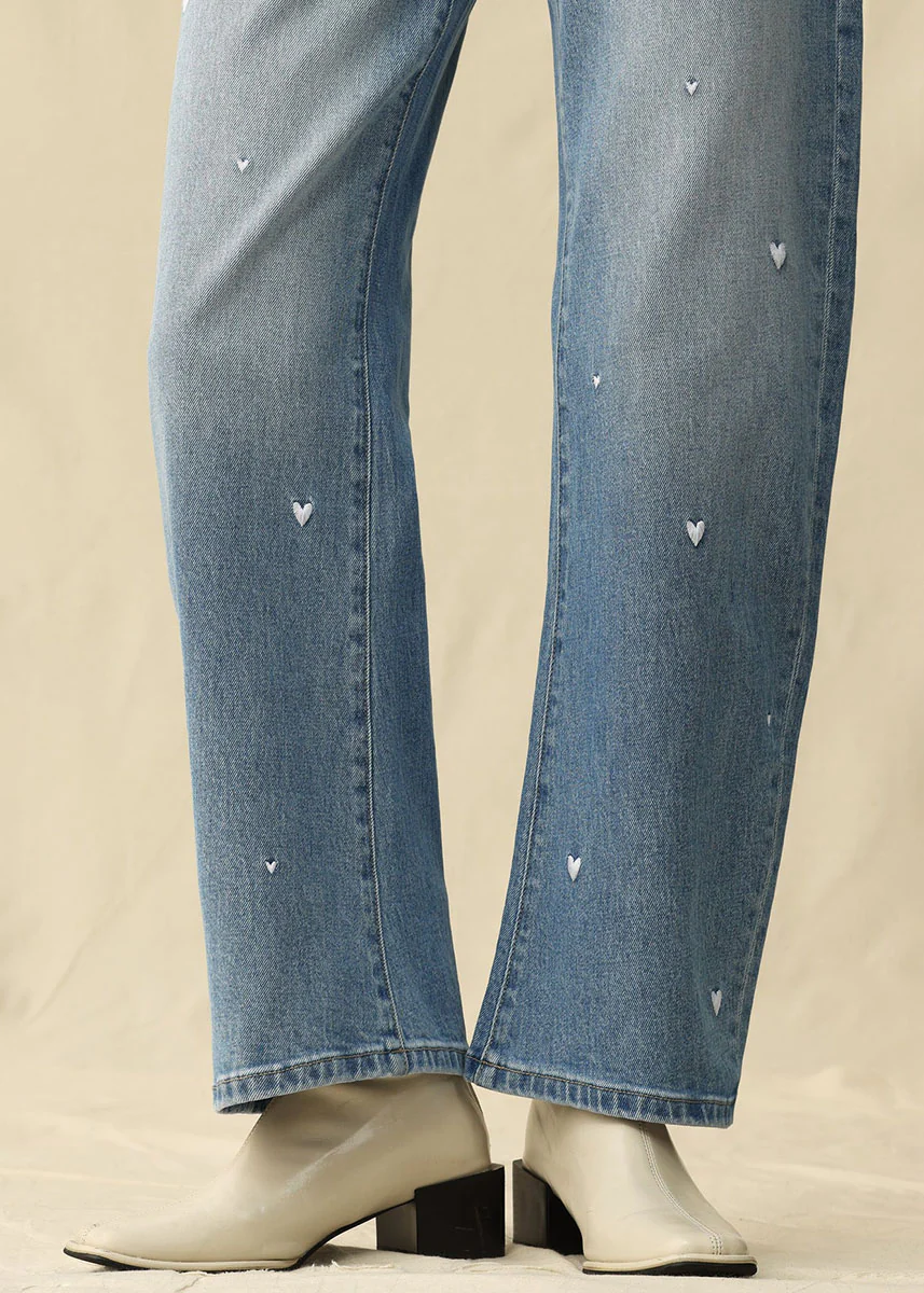 Flora Mid-Rise Barrel - Medium Blue - Image 5