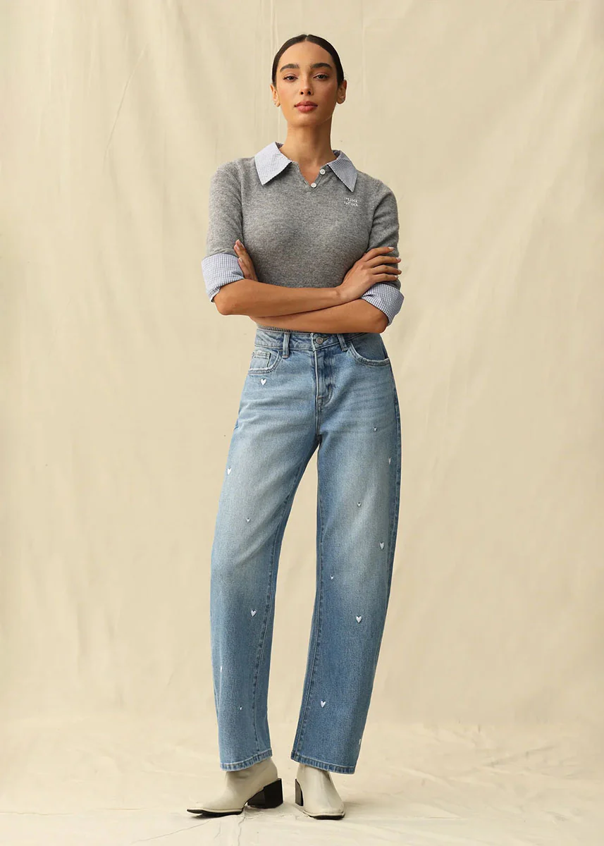 Flora Mid-Rise Barrel - Medium Blue - Image 6