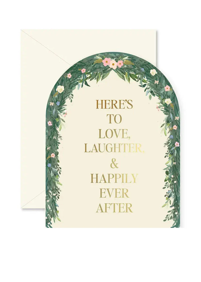 Floral Arch Wedding Card
