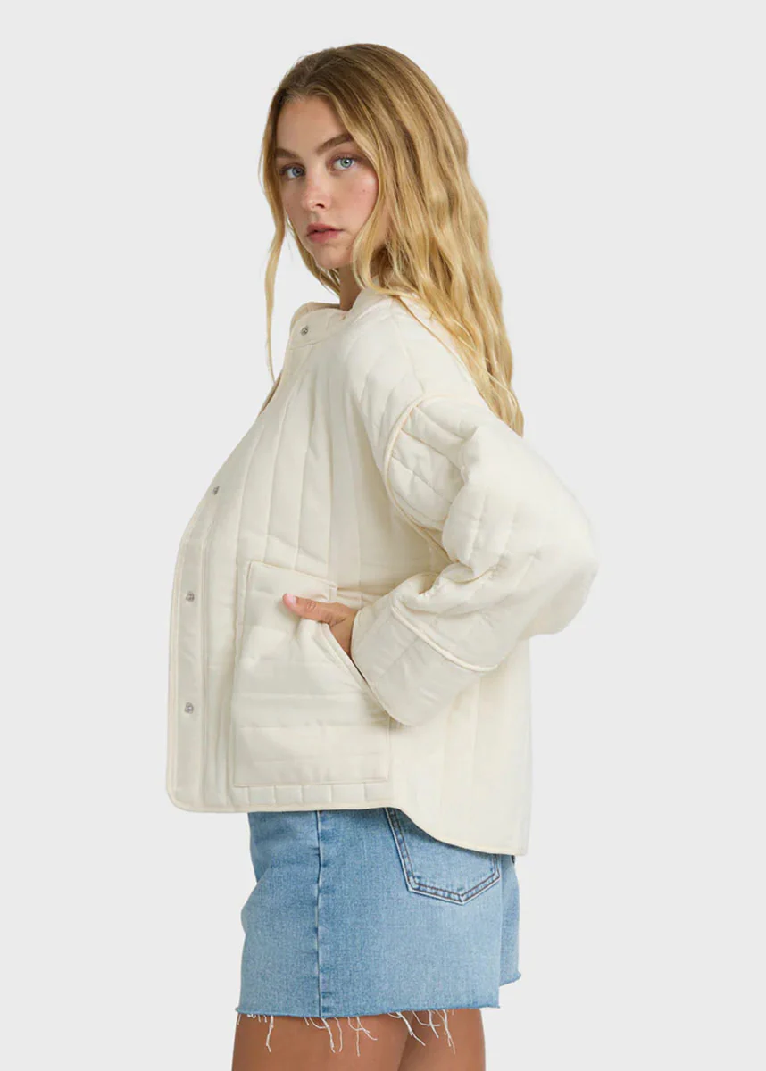 Folk Story 2 Quilted Jacket - White Cap - Image 2
