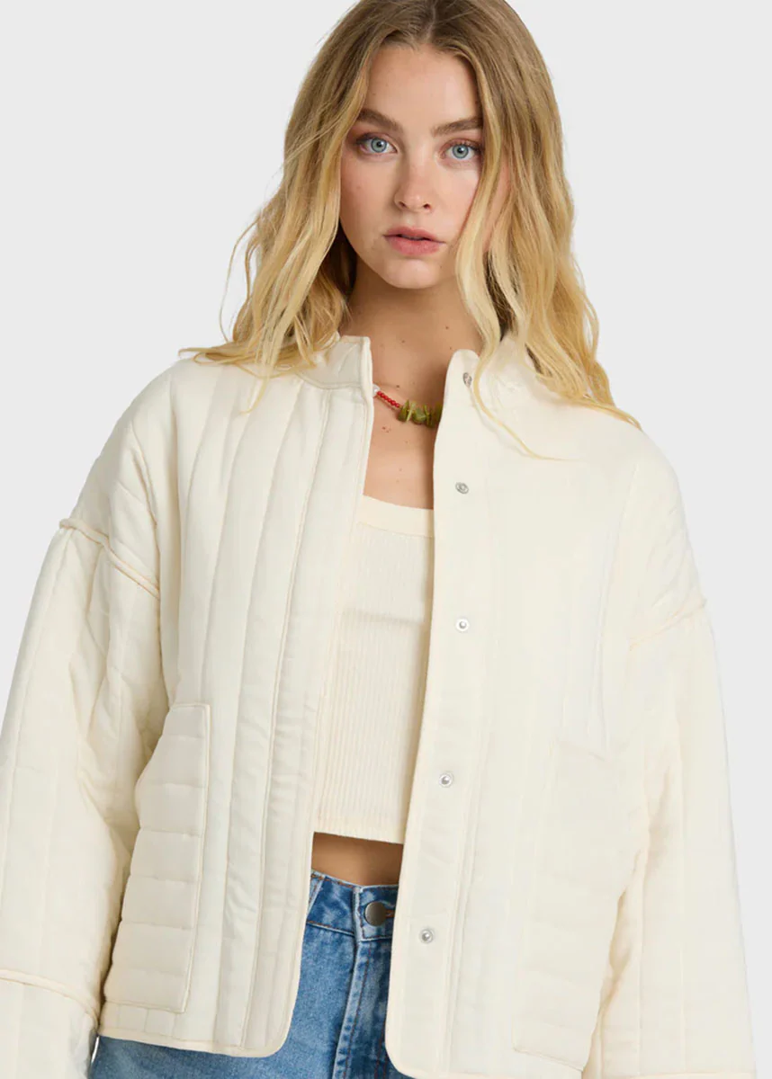 Folk Story 2 Quilted Jacket - White Cap - Image 4