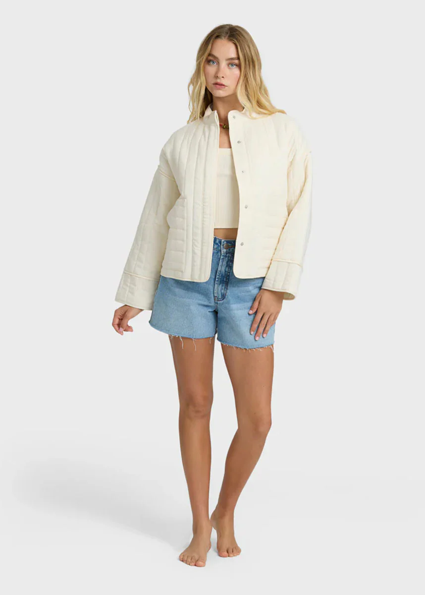 Folk Story 2 Quilted Jacket - White Cap - Image 5