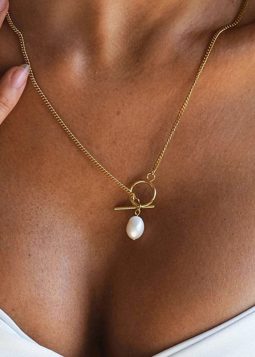 Freshwater Necklace - Gold - Image 2
