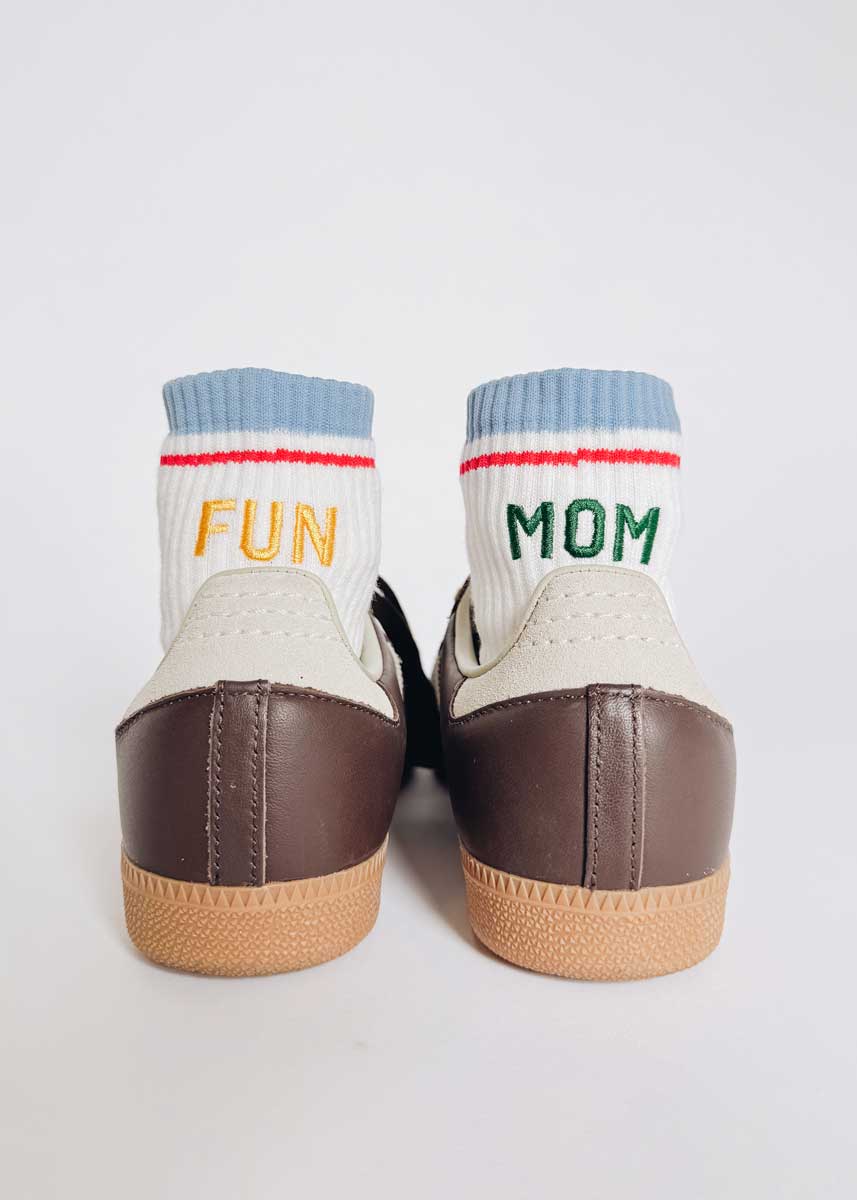 Fun Mom Striped Cuff Mini Crew Sock - Image 3
