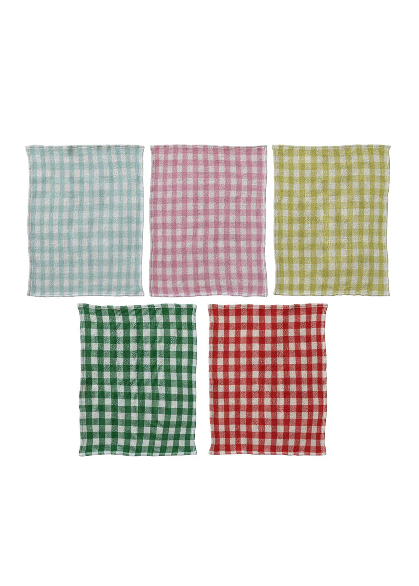 Gingham Waffle Tea Towel