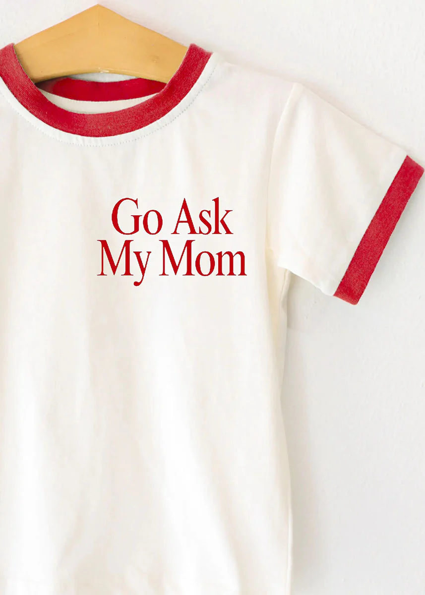 Go Ask My Mom Retro Ringer Tee
