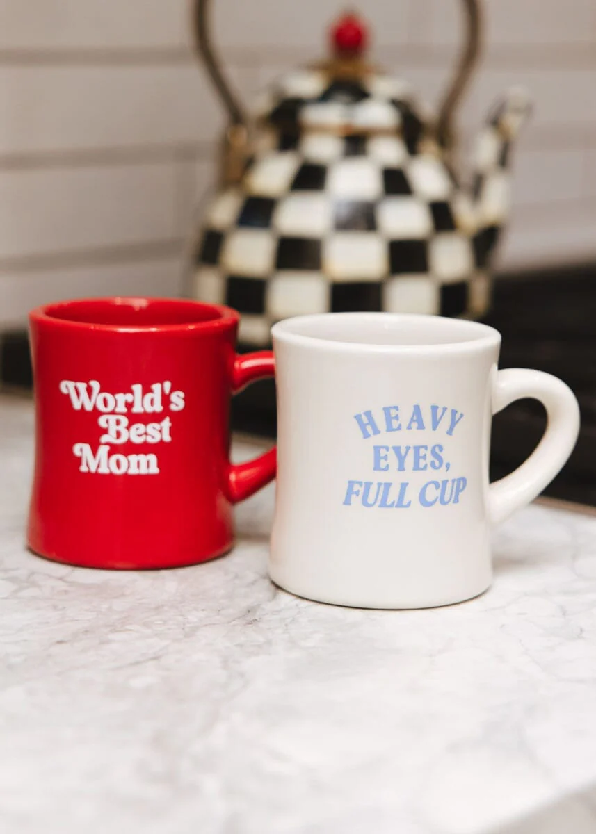 Heavy Eyes, Full Cup Diner Mug - Image 4