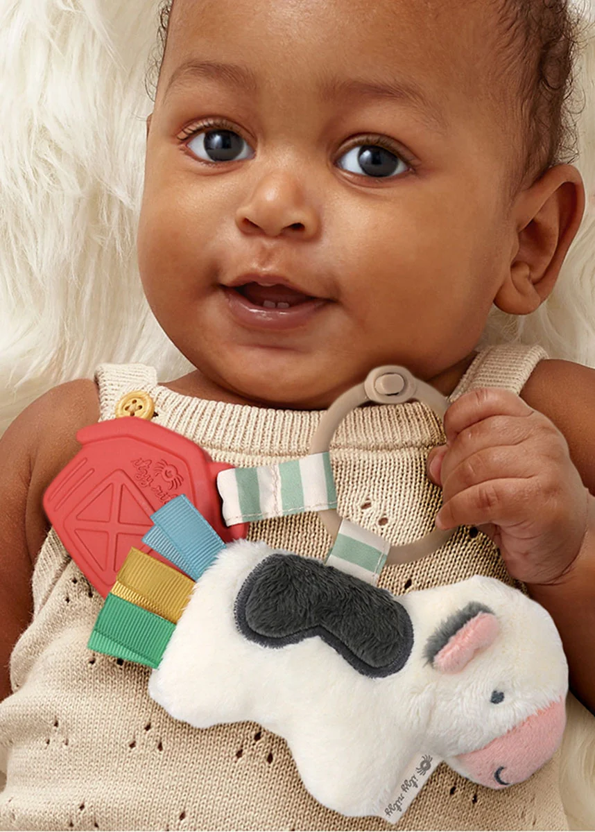 Itzy Pal™ Plush + Teether - Cow - Image 2