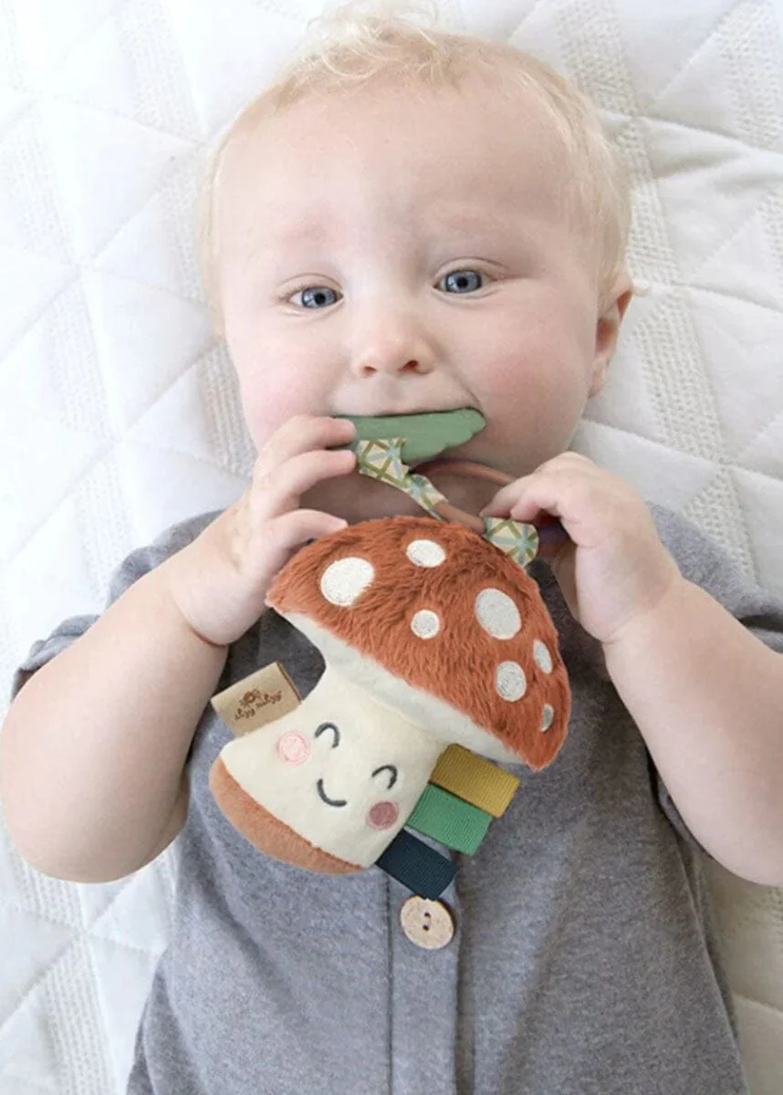 Itzy Pal™ Plush + Teether: Mushroom - Image 2
