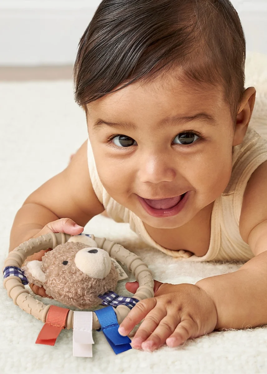 Itzy Teething Ring Pal - Taupe Bear