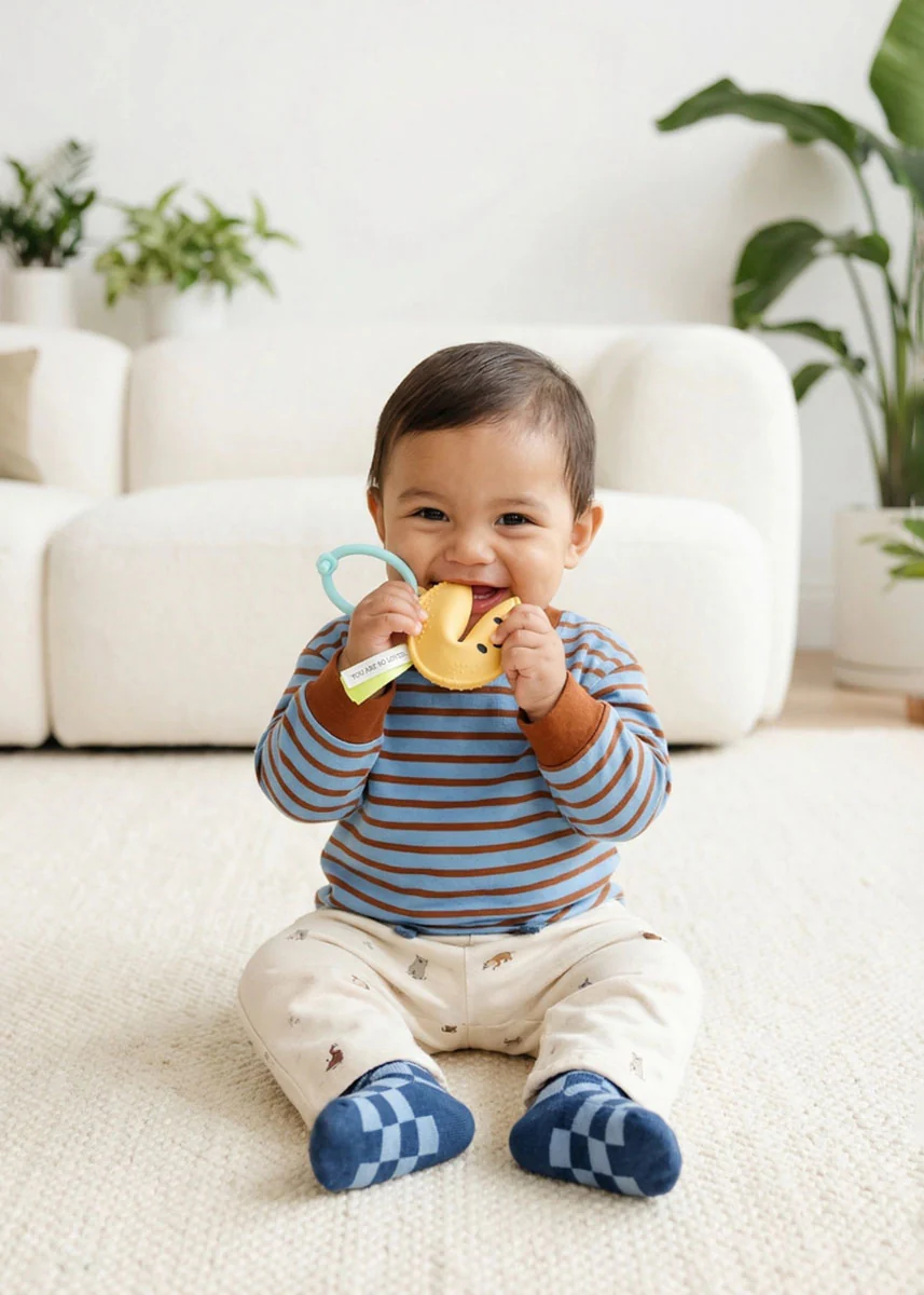 Itzy Treat Teether Toy - Fortune Cookie - Image 3