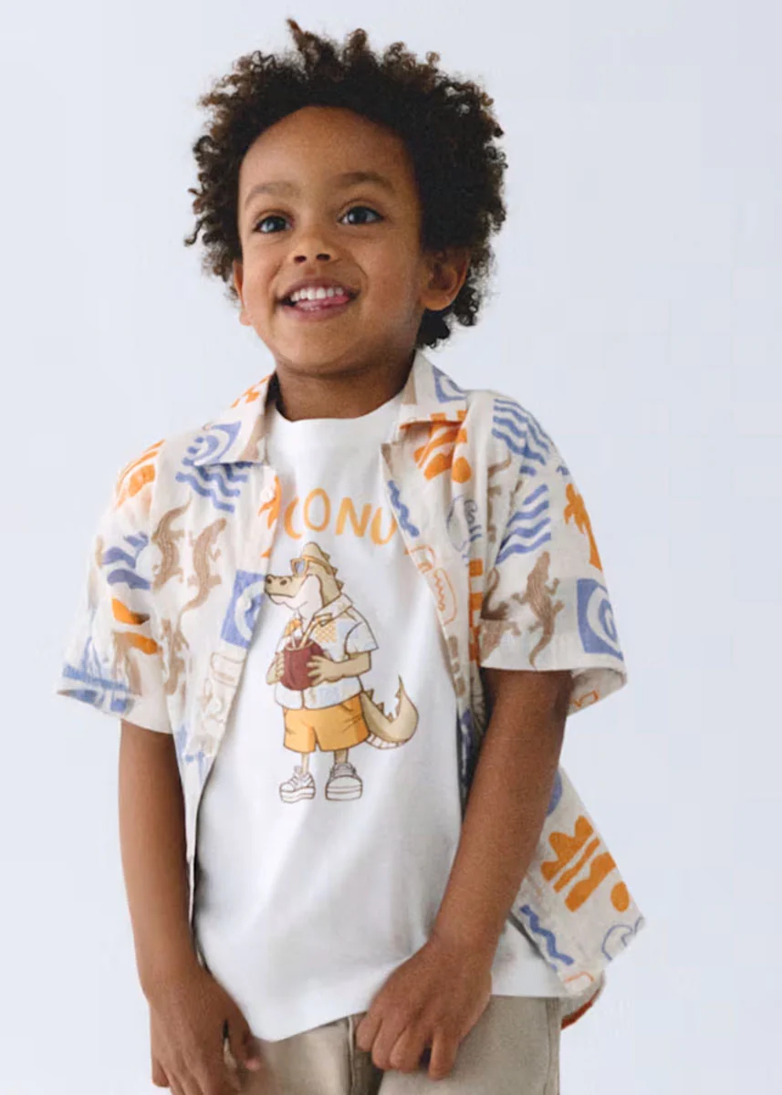 John Joe Button Down - Cream Peach - Image 2