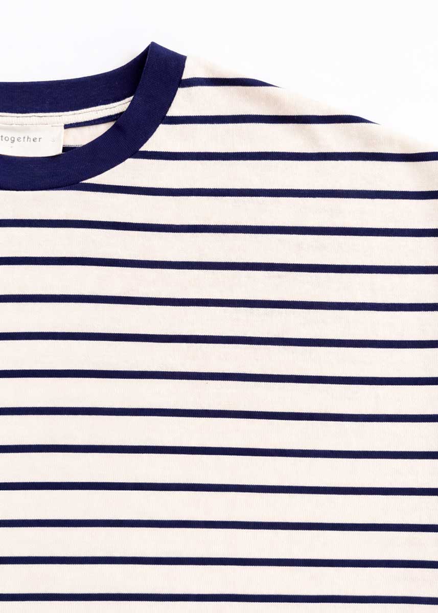 Landon Striped Tee - Natural Navy - Image 3