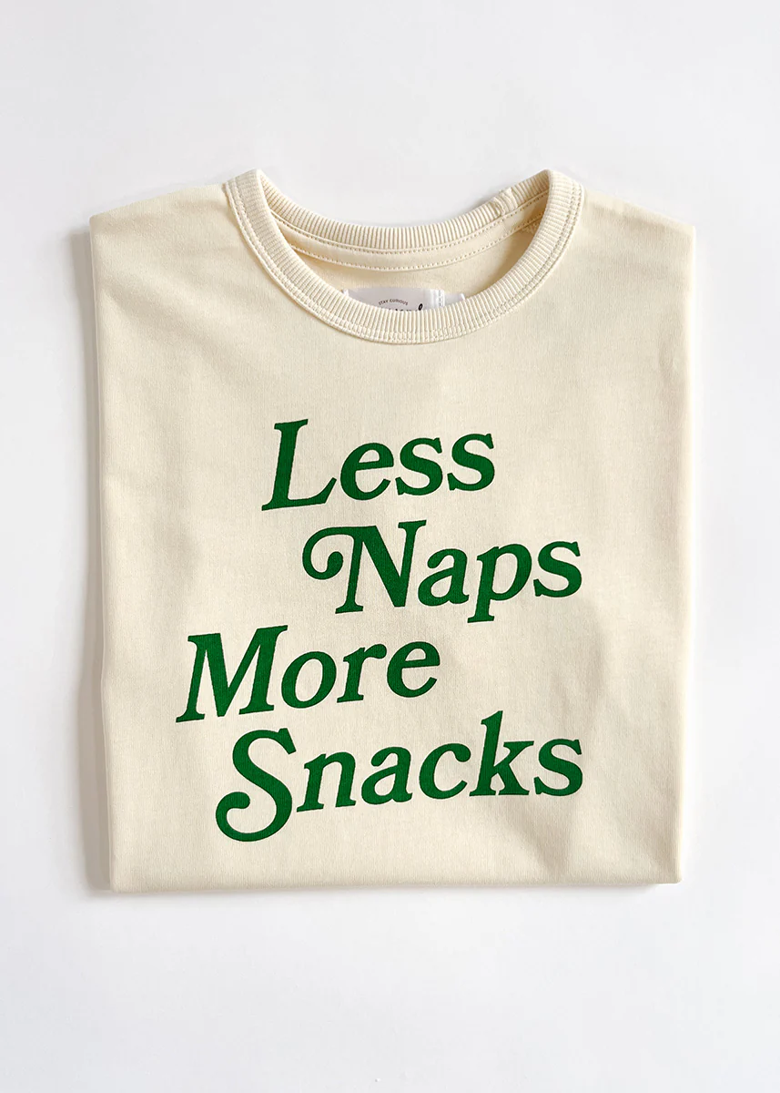 Less Naps More Snacks Oversized Tee - Image 5