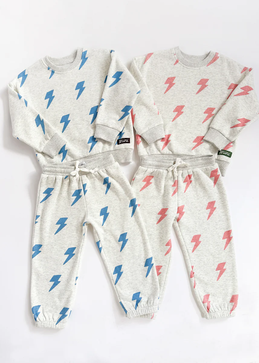 Lightning Bolt Sweatsuit Set - Blue - Image 10