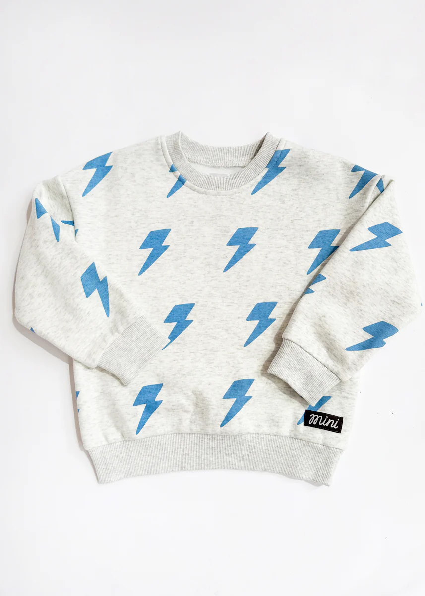 Lightning Bolt Sweatsuit Set - Blue - Image 5