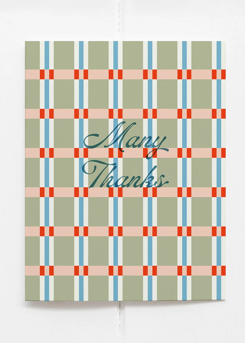 Many Thanks Card - Blue