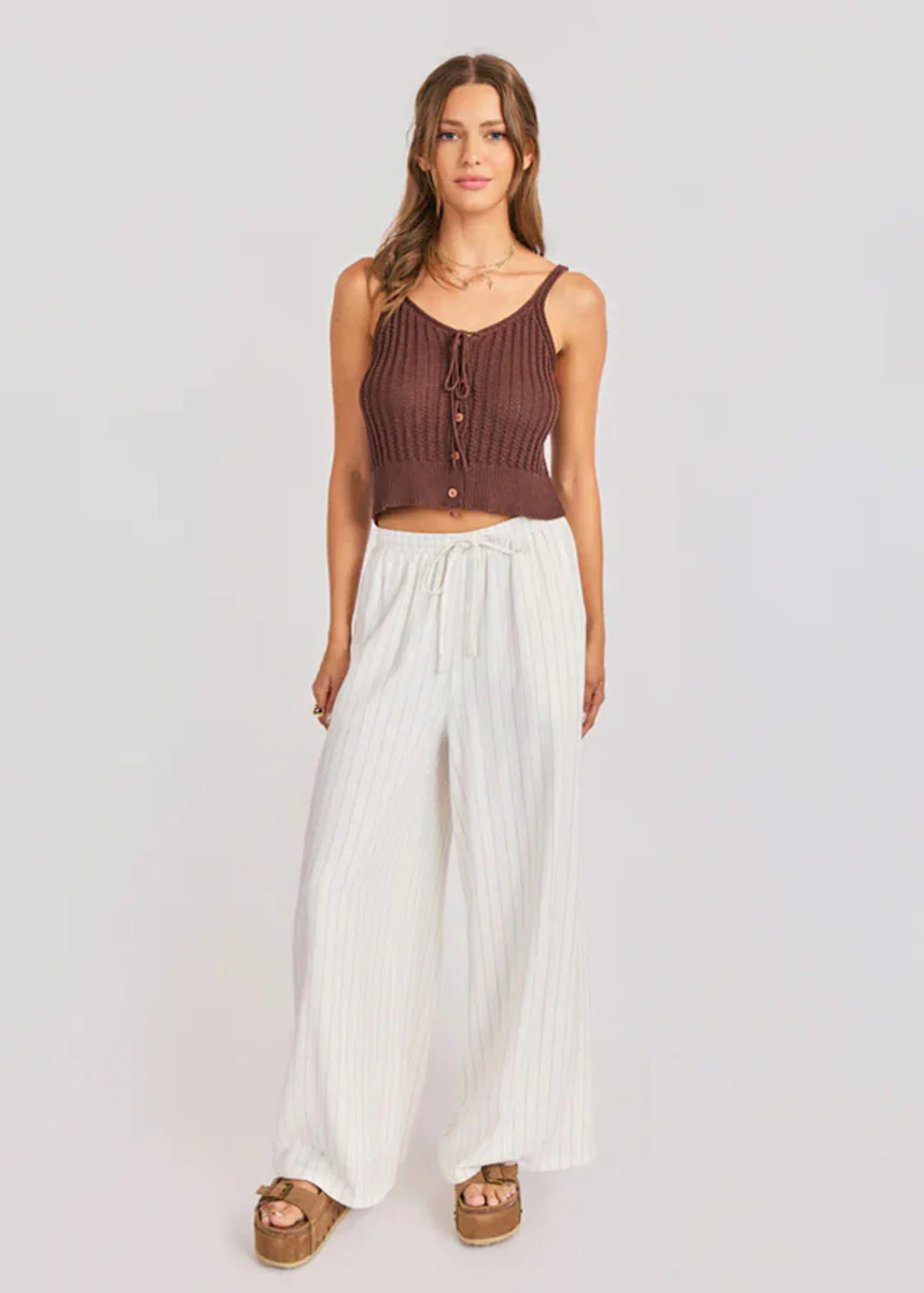 Marlow Buttoned Sweater Vest - Brown - Image 4