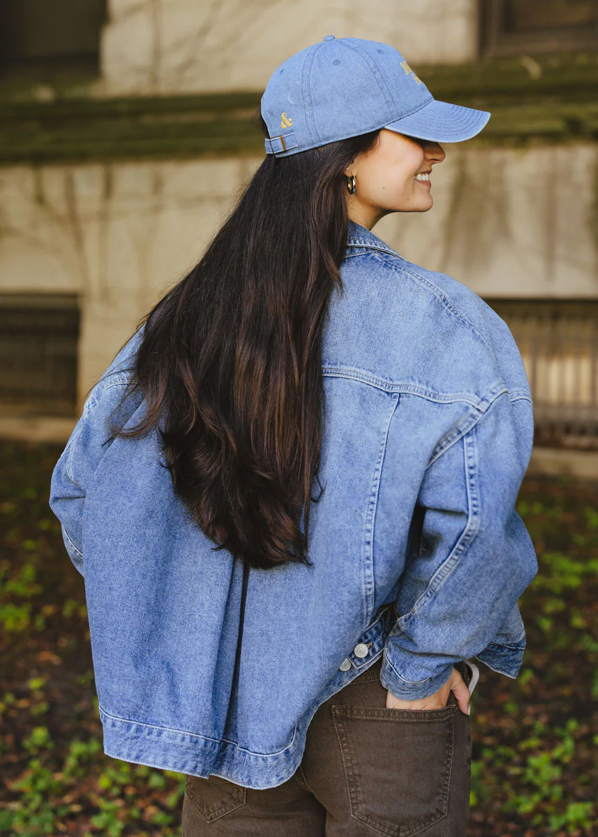Midwest Honey Dad Hat - Dark Denim - Image 5