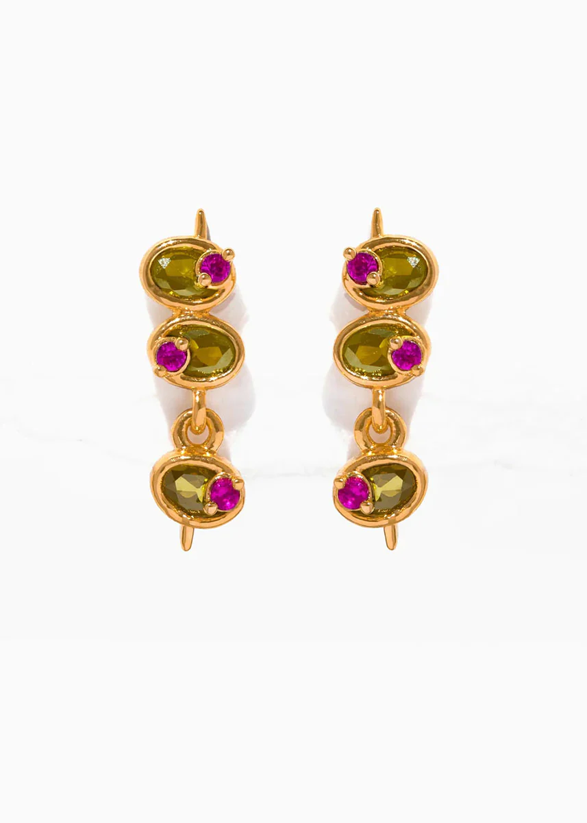 Mini Olive Studs - Gold