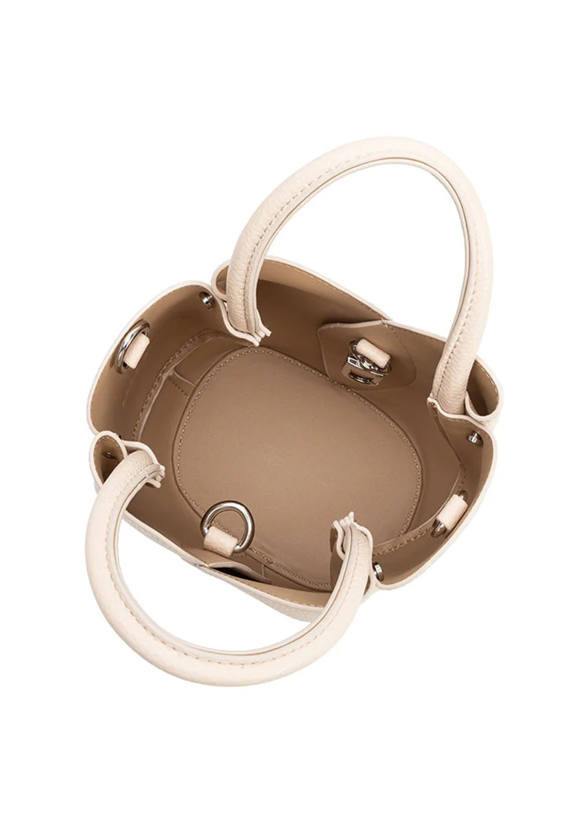 Mini Tulip Handle Bag - Bone - Image 3