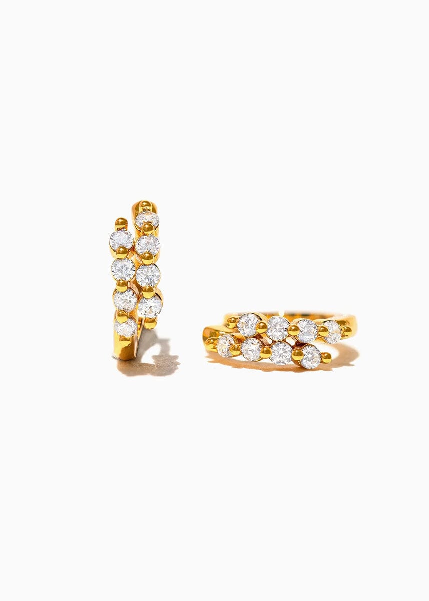 Mirrorball Hoops - Gold
