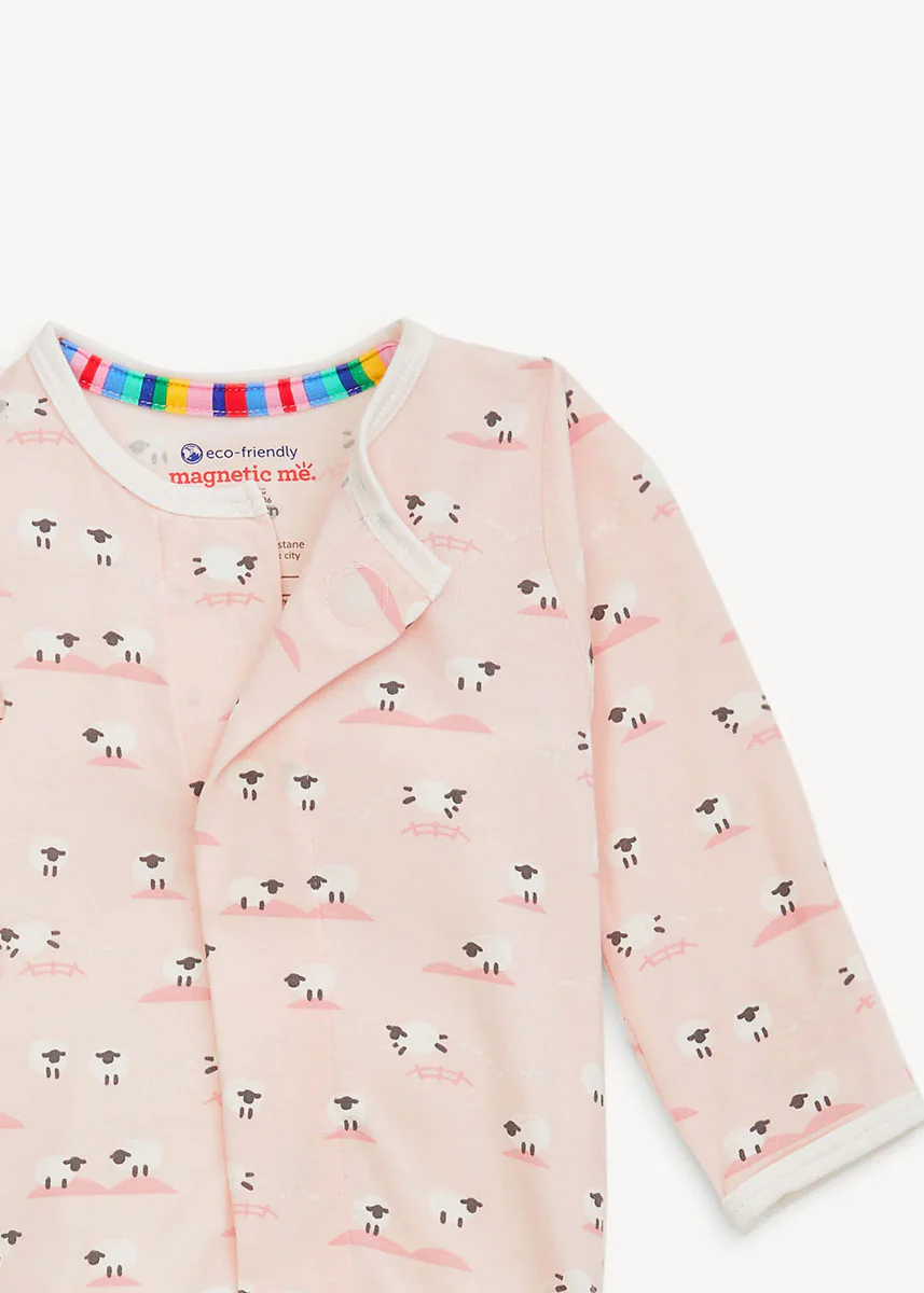 Modal Magnetic Footie - Baa Baa Baby Pink - Image 3