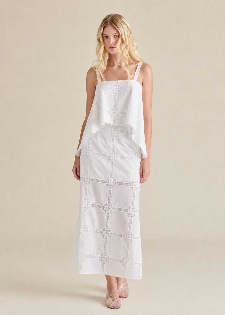 Monique Eyelet Skirt - Antique - Image 4