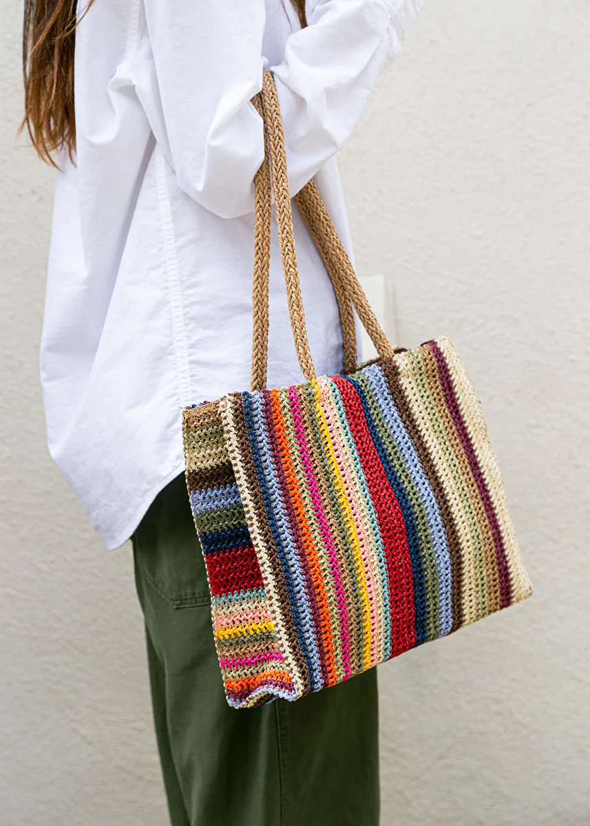 Monterey Small Straw Tote Bag - Multi - Image 2