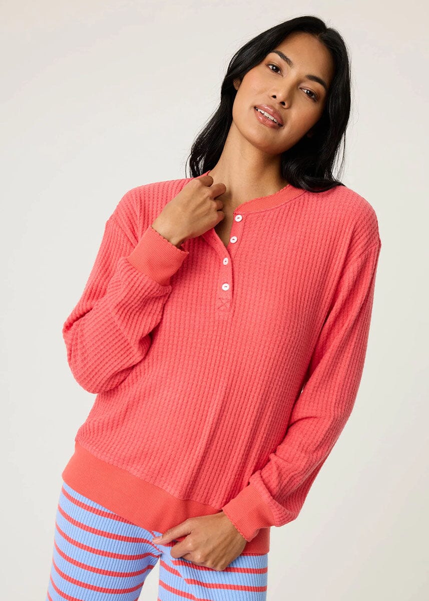 Morning Waffles Long Sleeve Top - Scarlet - Image 4