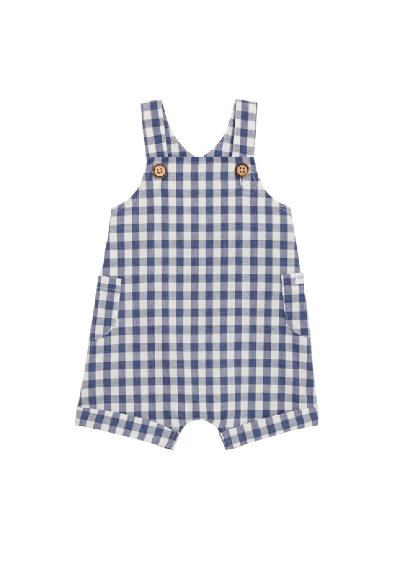 Navy Gingham Shortall