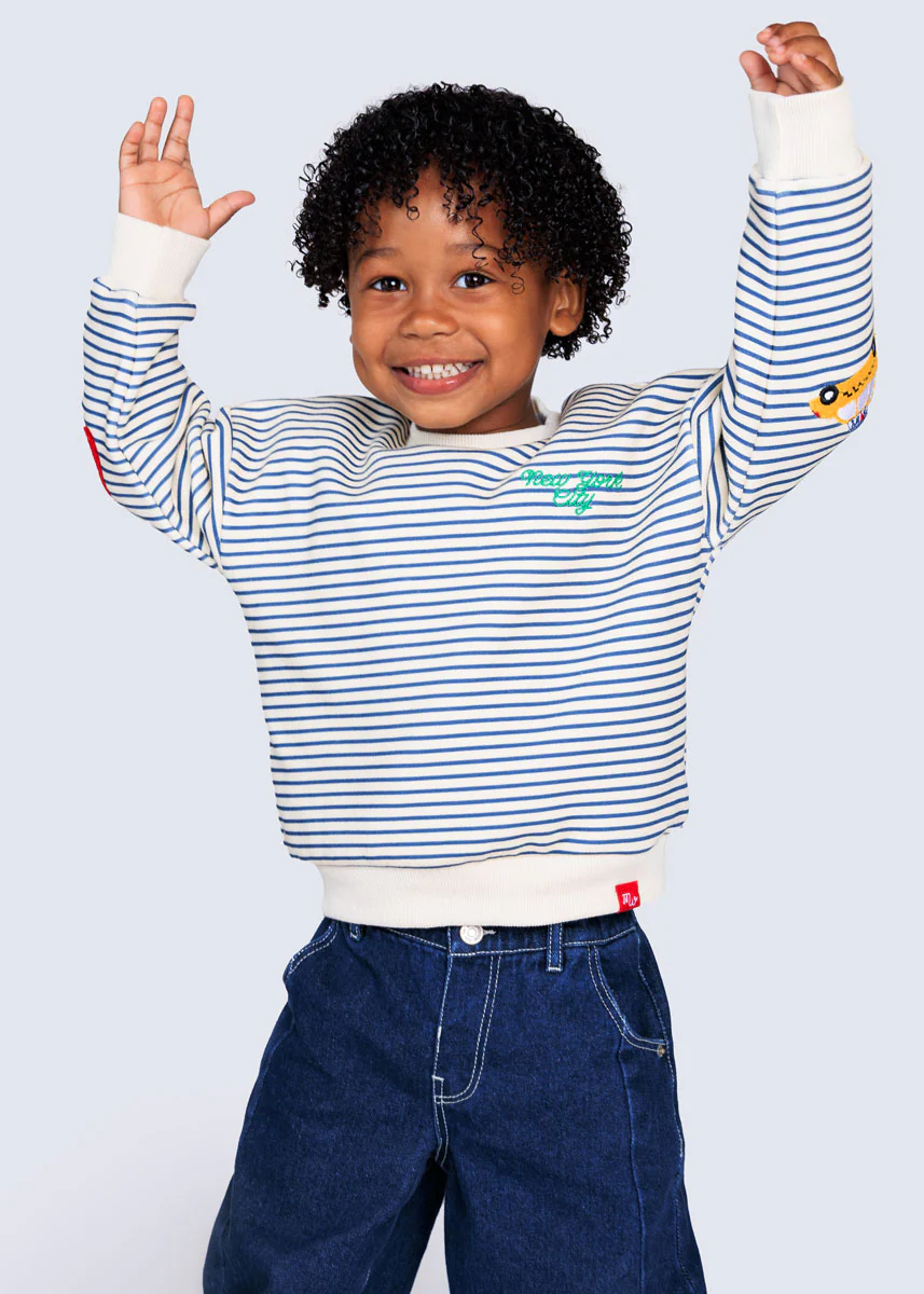 New York City Striped Patch Sweatshirt - Image 3