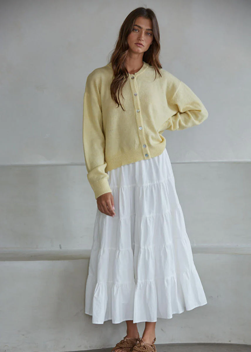 Olivia Cardigan - Light Yellow - Image 4