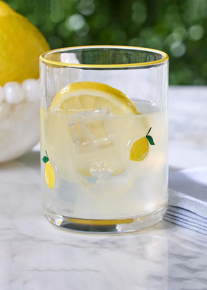 Painted Lemons Glass - Image 2
